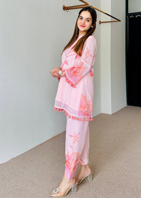 Pastel Pink Festive Kurta Set